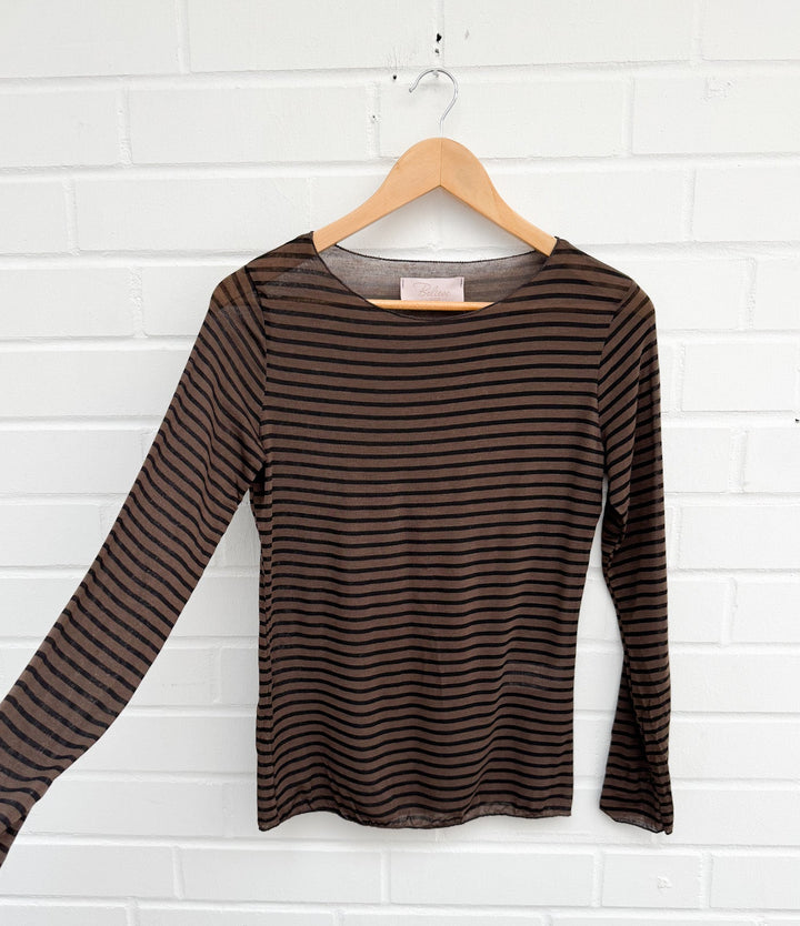 CURVY STREIFEN KASCHMIR LONGSLEEVE - versch. Farben