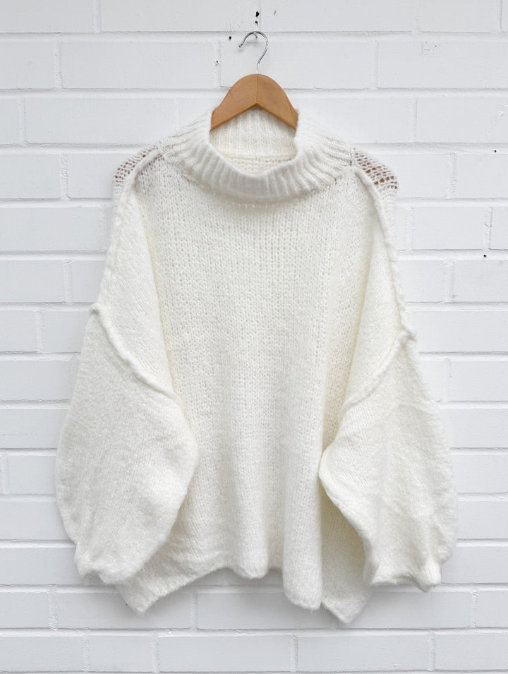 OVERSIZE STRICKPULLOVER MAIRA Eins - versch. Farben