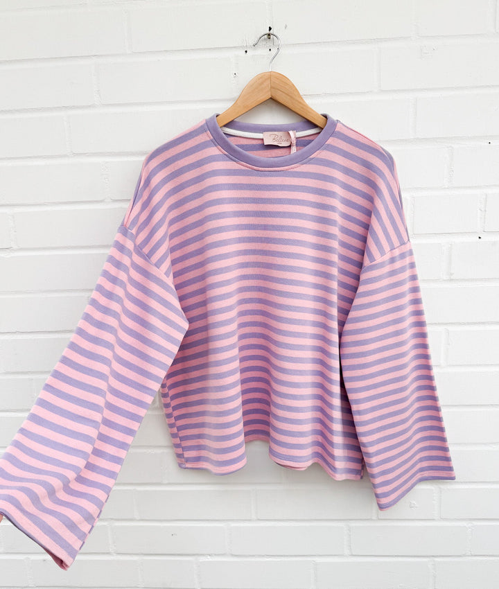 LOCKERES STREIFEN LANGARM SHIRT MON - versch. Farben