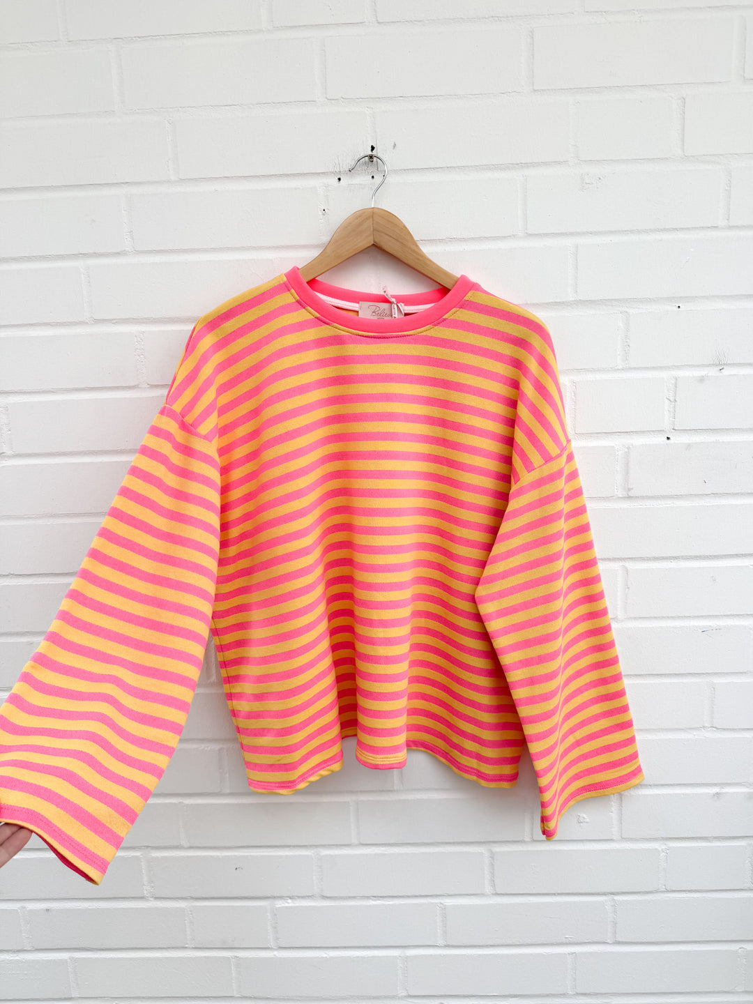 LOCKERES STREIFEN LANGARM SHIRT MON - versch. Farben