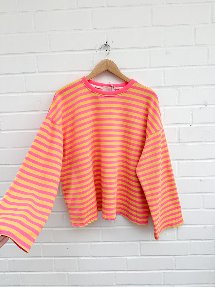 LOCKERES STREIFEN LANGARM SHIRT MON - versch. Farben