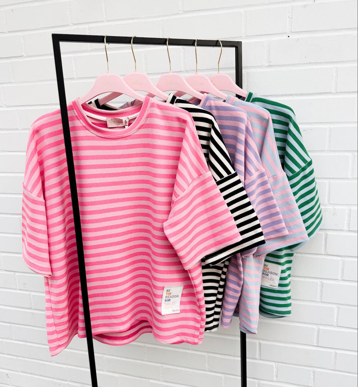 OVERSIZE STREIFEN REASON SHIRT - versch. Farben