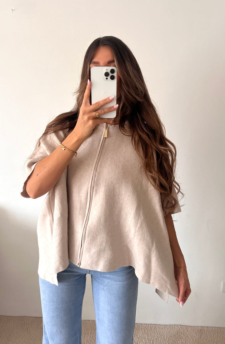 KURZARM OVERSIZE STRICKJACKE IDA - versch. Farben