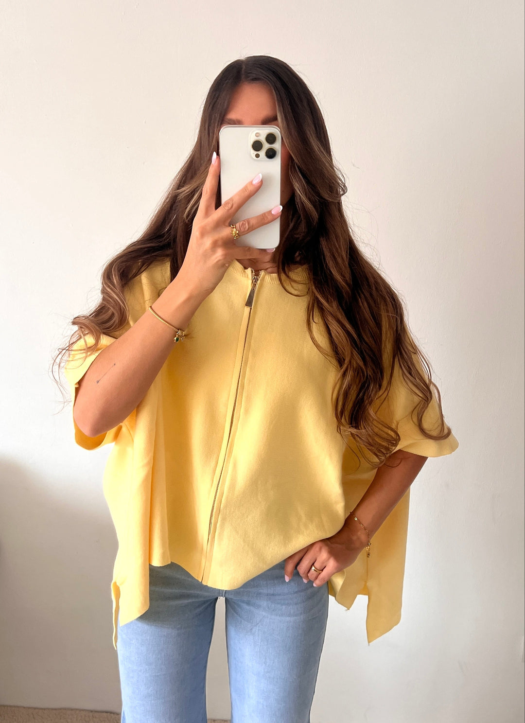 KURZARM OVERSIZE STRICKJACKE IDA - versch. Farben