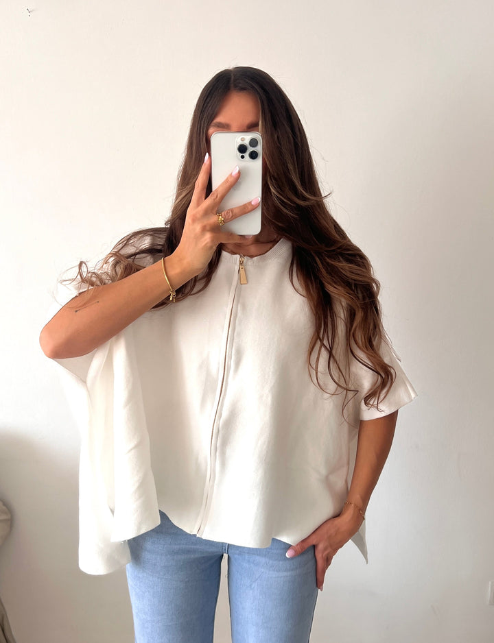 KURZARM OVERSIZE STRICKJACKE IDA - versch. Farben