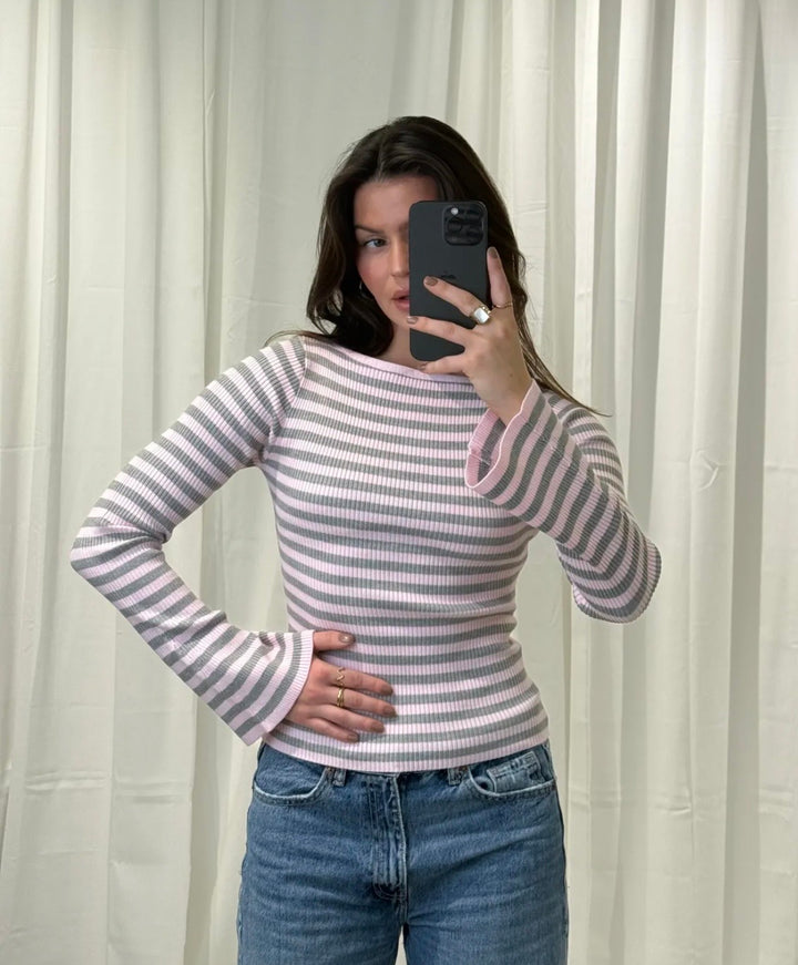 STREIFEN SHIRT LOVE mit ausgestellten Arm - versch. Farben