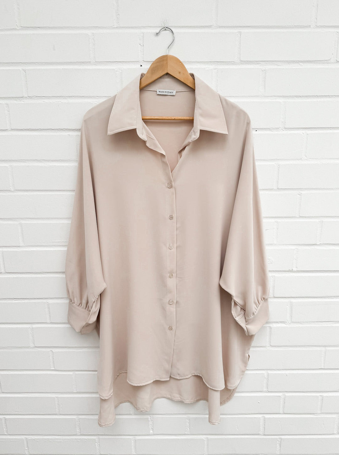 OVERSIZE LONGBLUSE - Beige