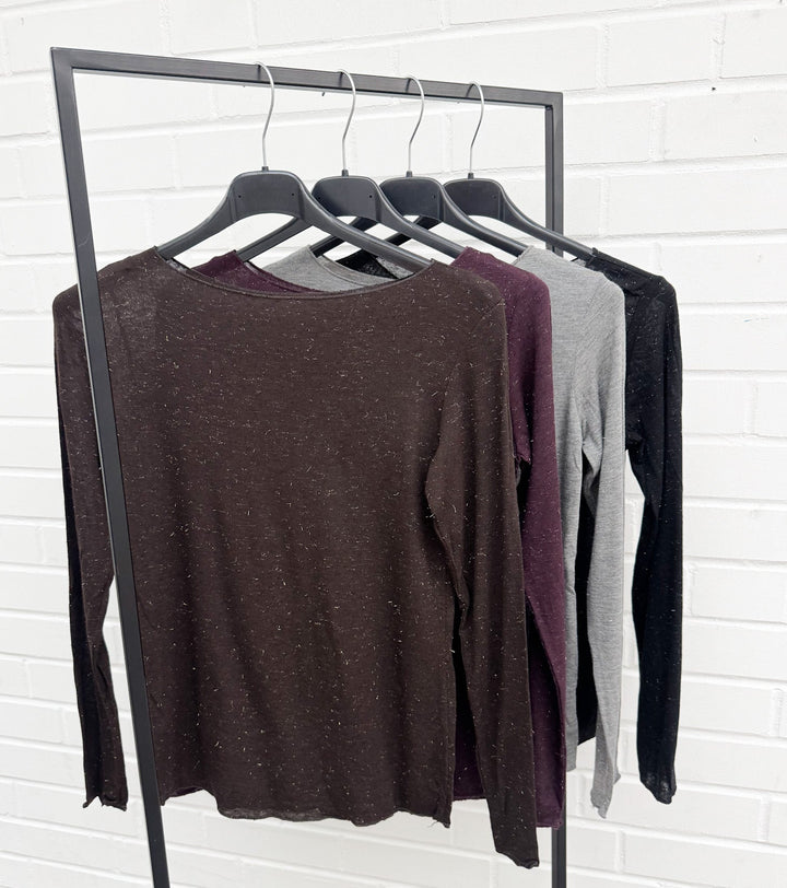 KASCHMIR GLITZER LONGSLEEVE - versch. Farben