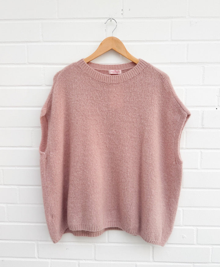 KURZARM STRICKPULLOVER mit Mohair - versch. Farben