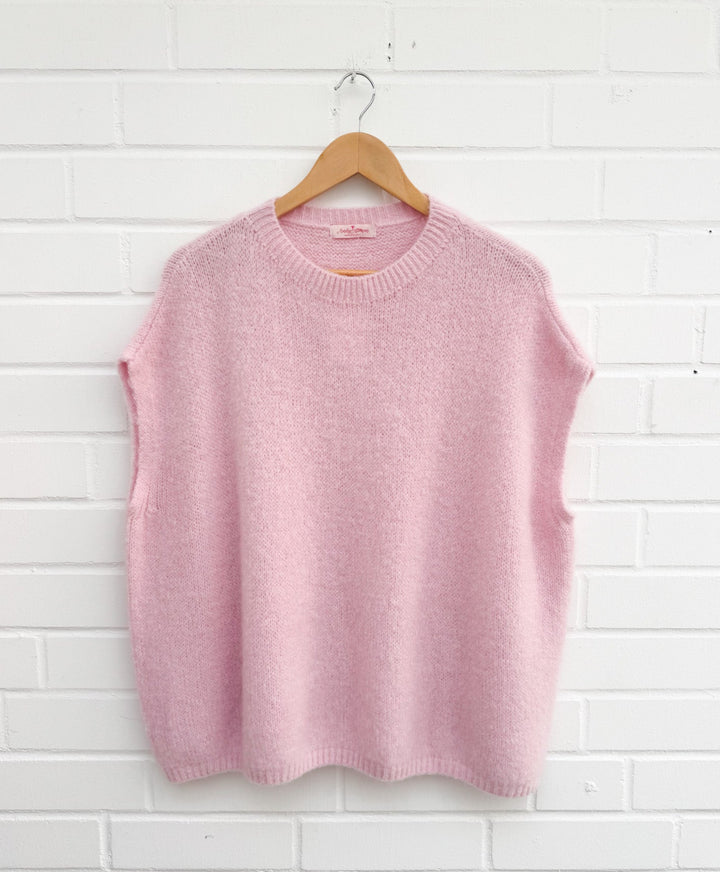 KURZARM STRICKPULLOVER mit Mohair - versch. Farben