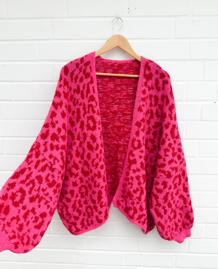 OVERSIZE LEO CARDIGAN MELL - versch. Farben