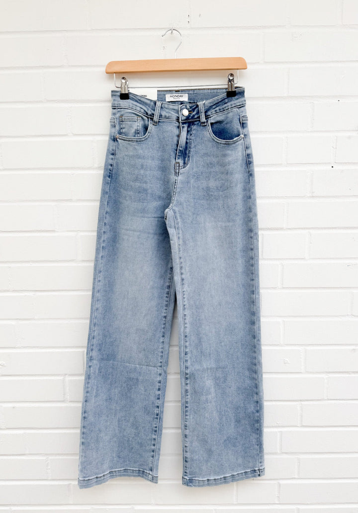 LIGHT BLUE WIDE LEG JEANS MELLO