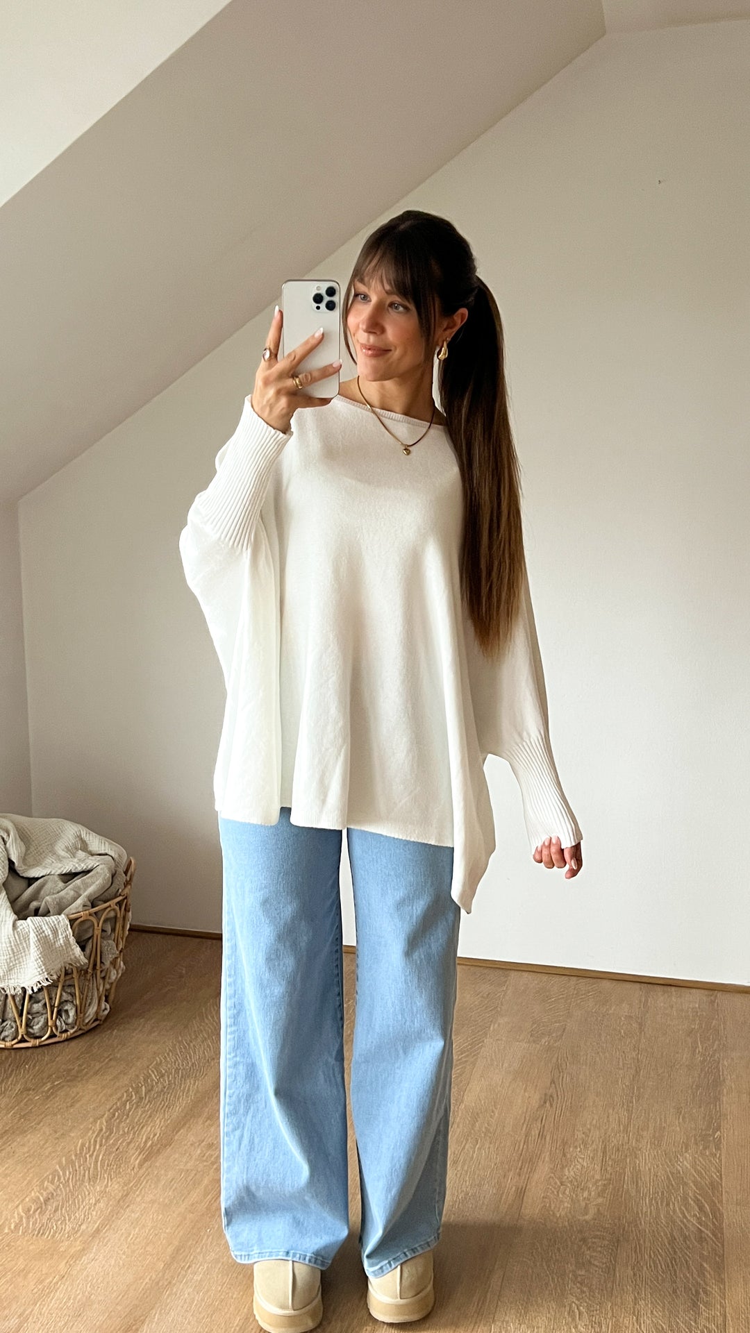 OVERSIZE BASIC STRICKPULLOVER - versch. Farben