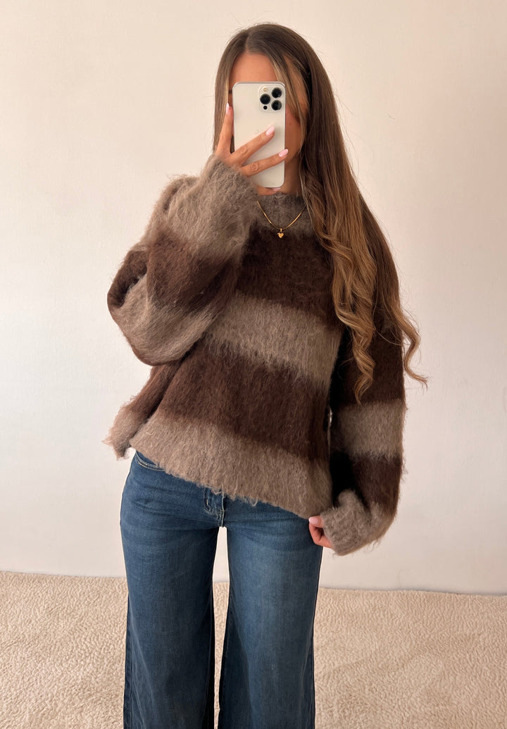 COZY STRIPE STRICKPULLOVER - versch. Farben