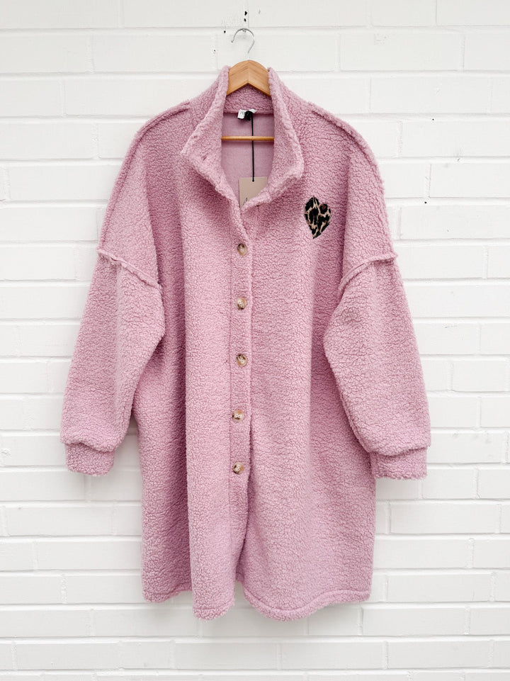 LANGER TEDDY MANTEL - versch. Farben