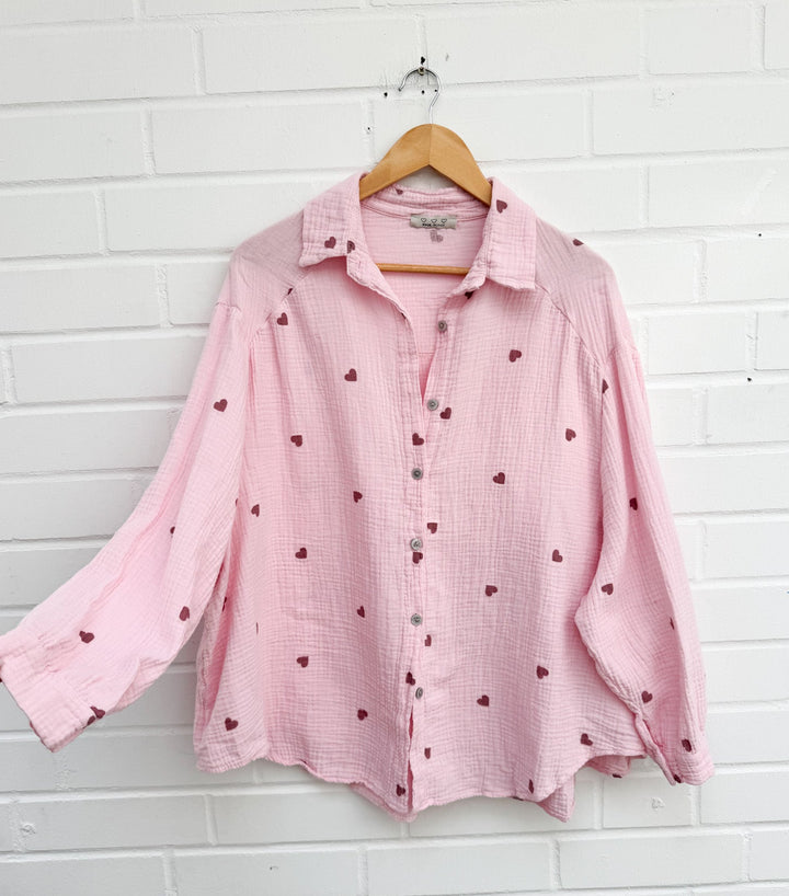 HERZ MUSSELIN BLUSE ver.Farben