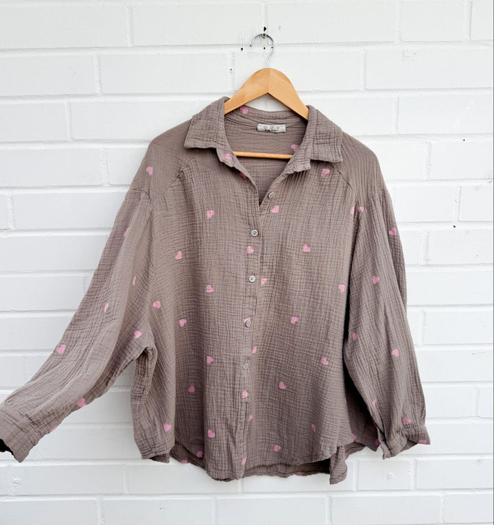 HERZ MUSSELIN BLUSE ver.Farben