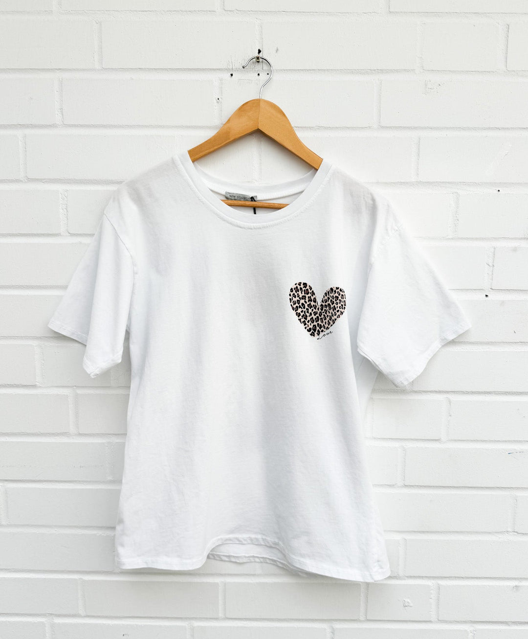 T-SHIRT HERZ LEO- Weiß