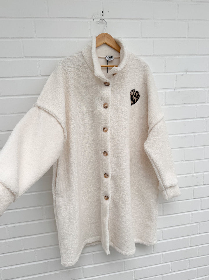 LANGER TEDDY MANTEL - versch. Farben