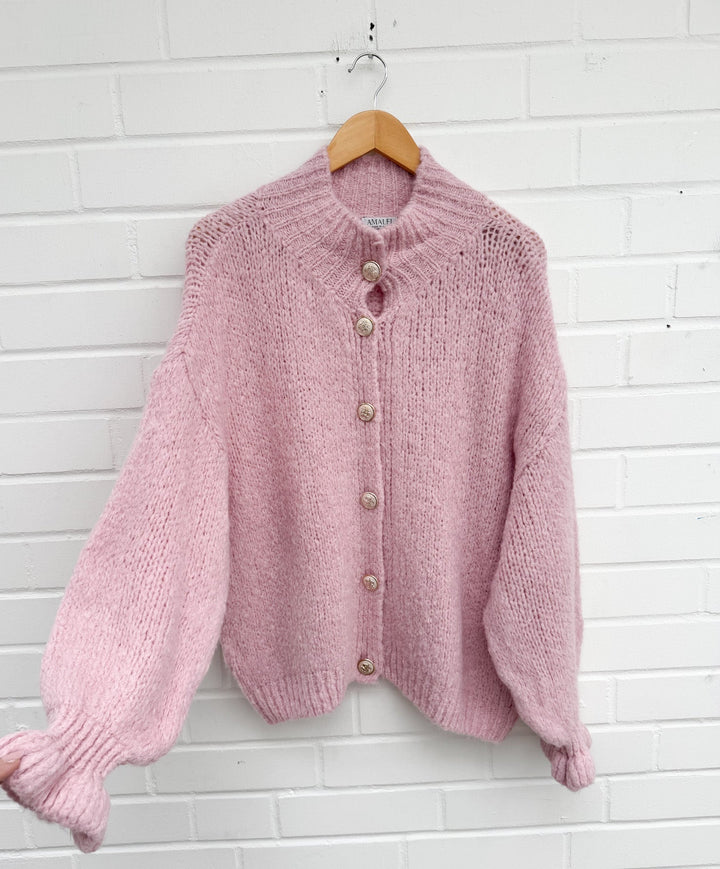 RÜSCHEN MAIRA STRICKJACKE - versch. Farben