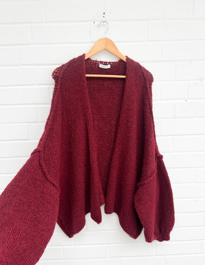 OVERSIZE STRICKJACKE MELLO- versch. Farben