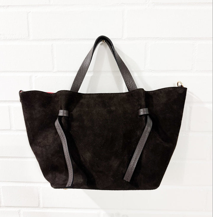 WILDLEDER TASCHE ELIS mit Rot - versch. Farben