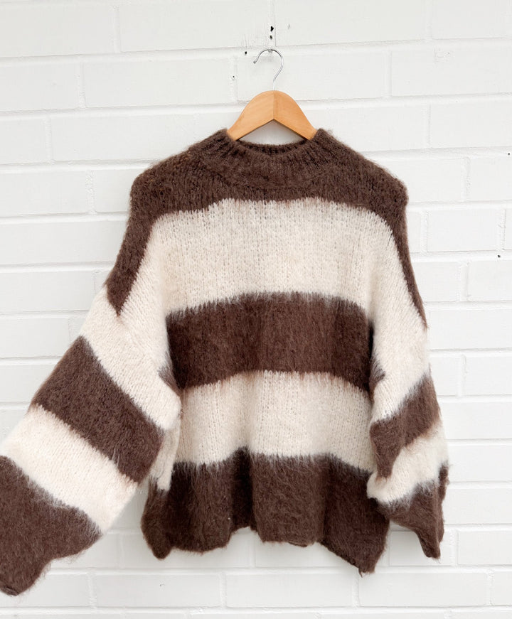 STREIFEN STRICKPULLOVER SPRING COZY - versch. Farben