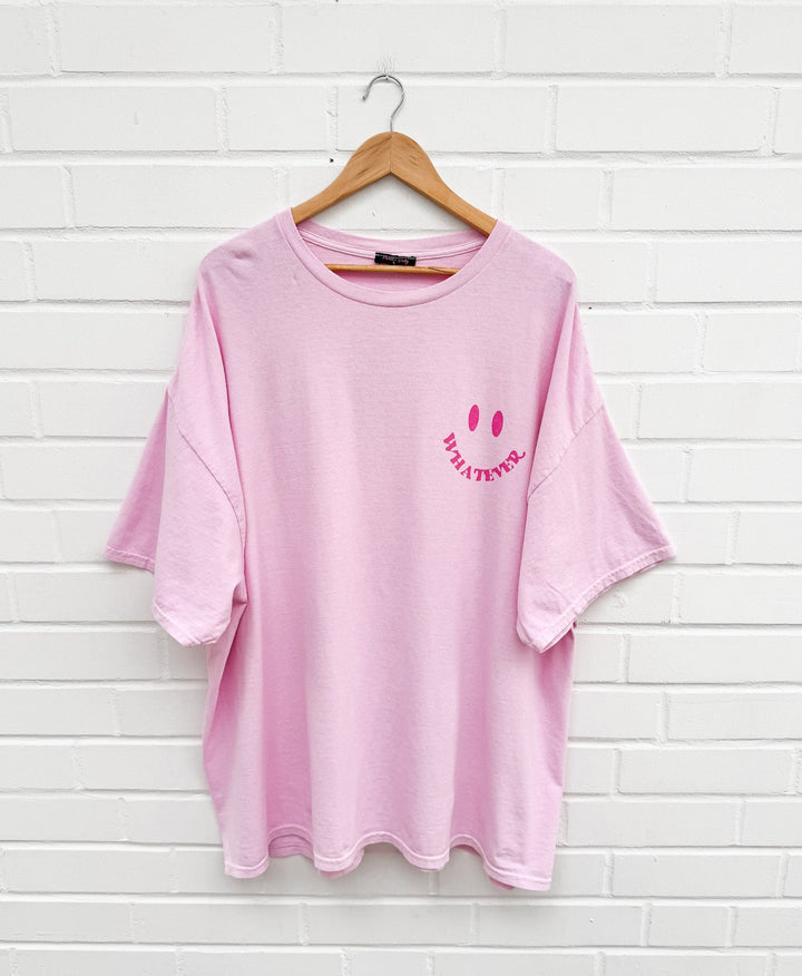 OVERSIZE T-SHIRT WHATEVER - rosa