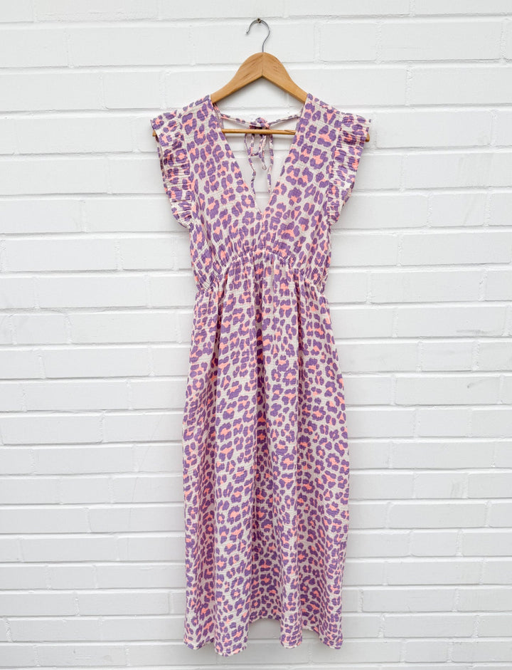 RÜSCHEN LEO SOMMERKLEID - flieder