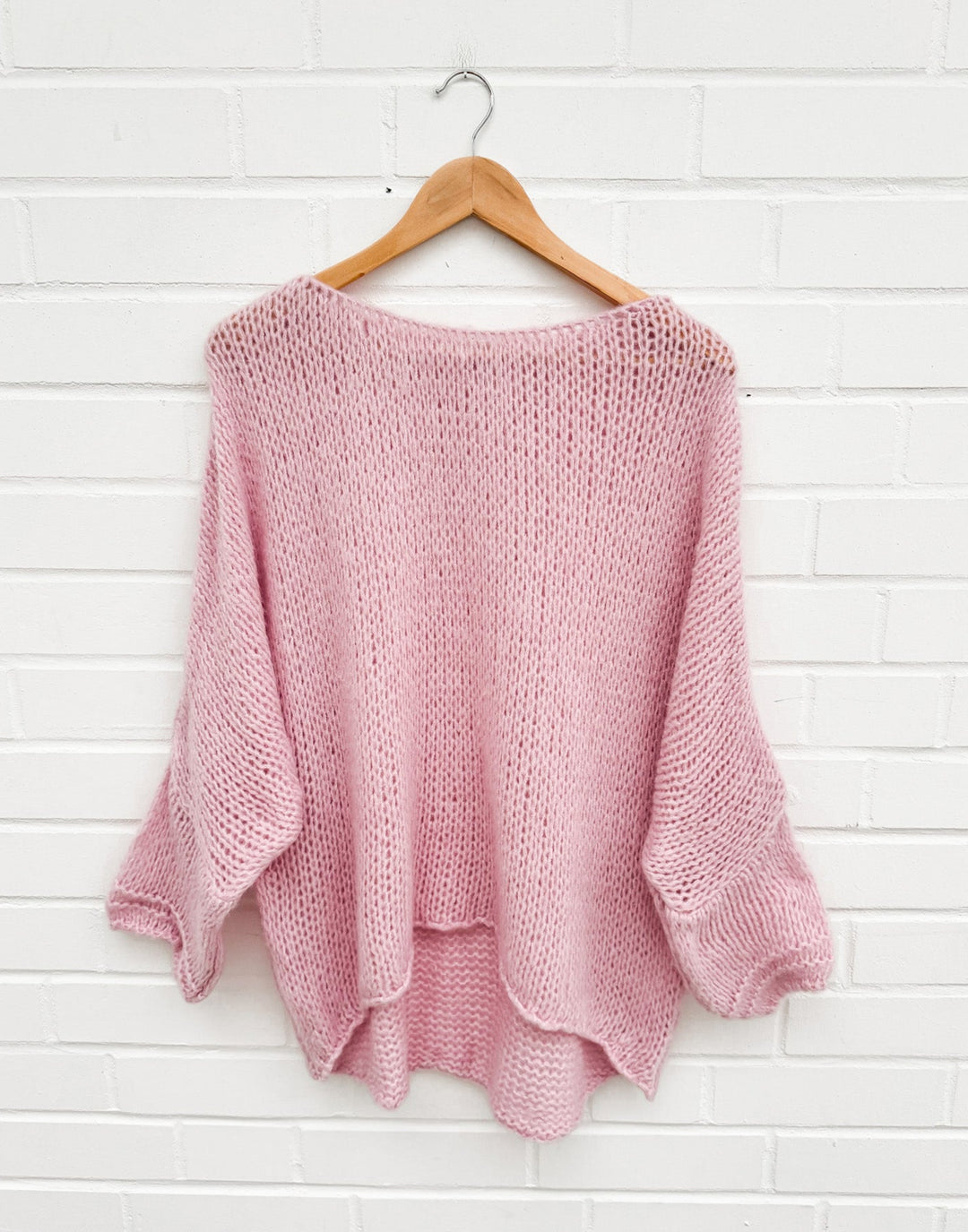 OVERSIZE STRICKPULLOVER FEE - Rosa