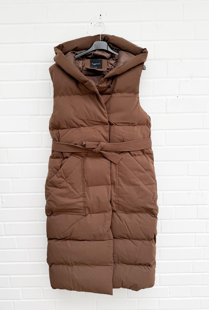 LANGE STEPPWESTE MIT BINDEBAND- Versch. Farben