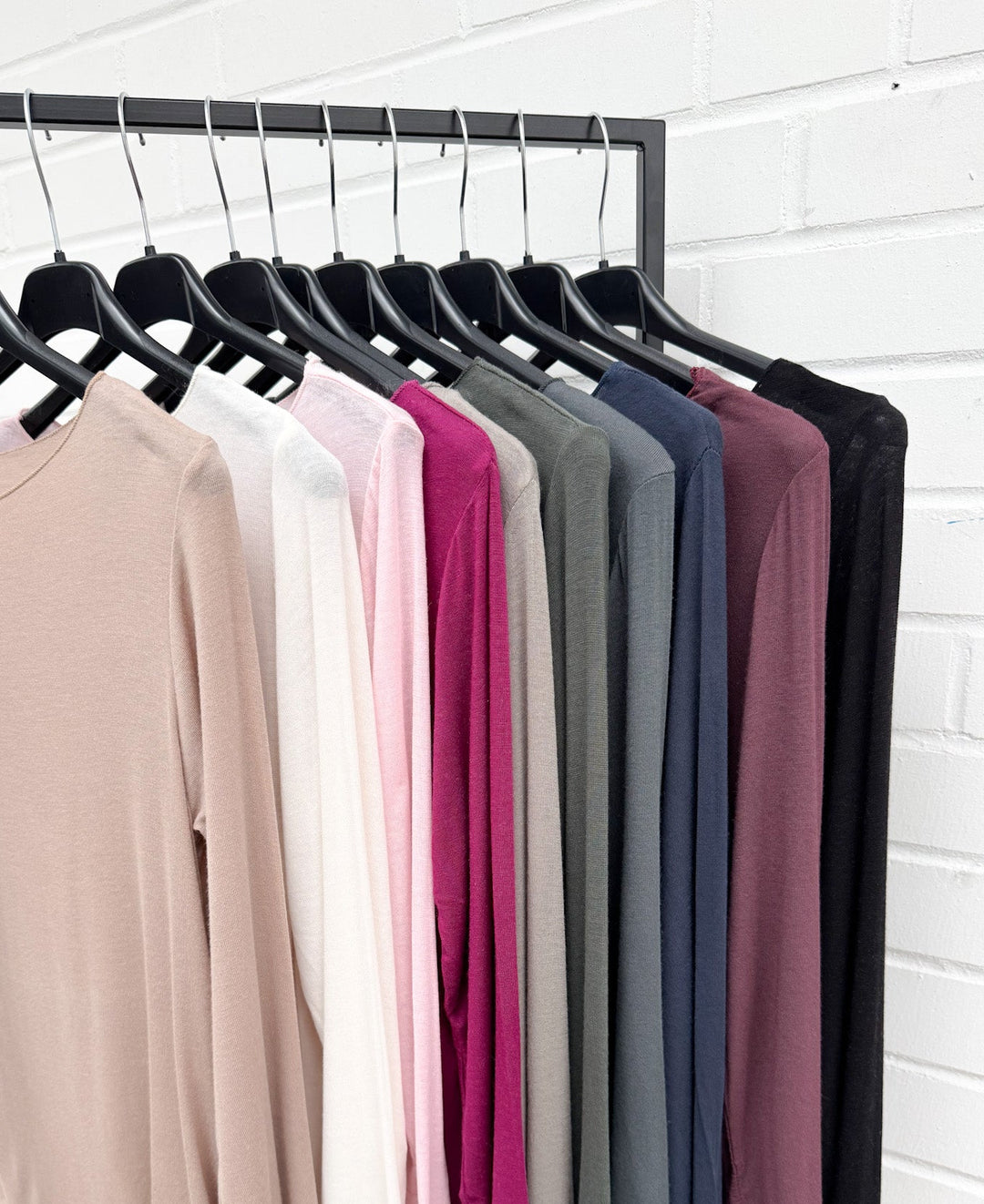 CURVY LONGSLEEVE KASCHMIR - versch. Farben