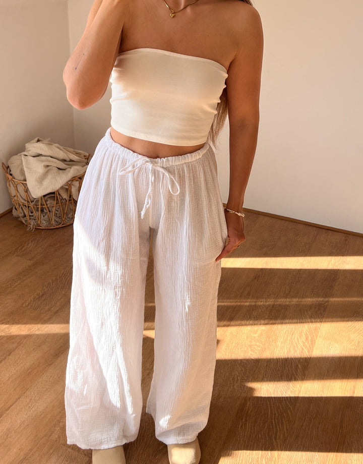 LANGE MUSSELIN HOSE - versch. Farben