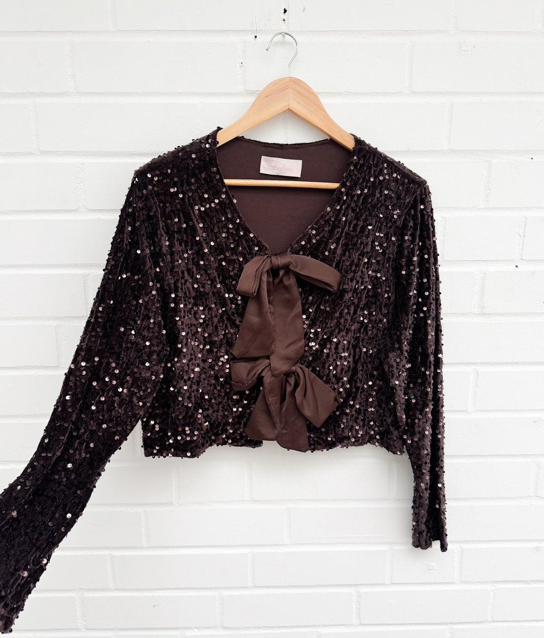 PAILLETTEN JÄCKCHEN mit Schleifen - versch. Farben