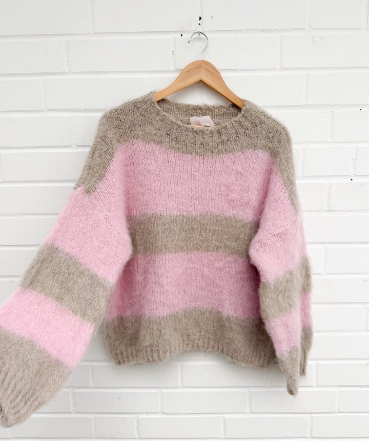 COZY STRIPE STRICKPULLOVER - versch. Farben