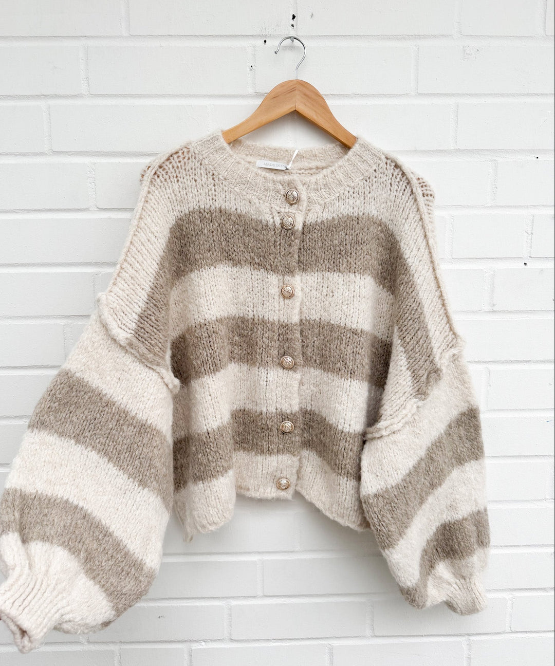 KURZE STREIFEN STRICKJACKE MAIRA - versch. Farben