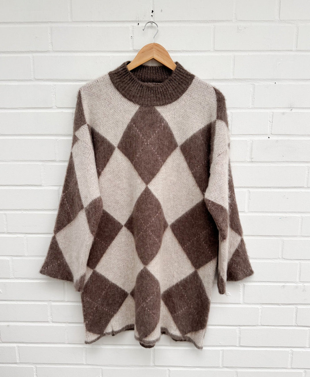 LONGPULLOVER KARO - versch. Farben