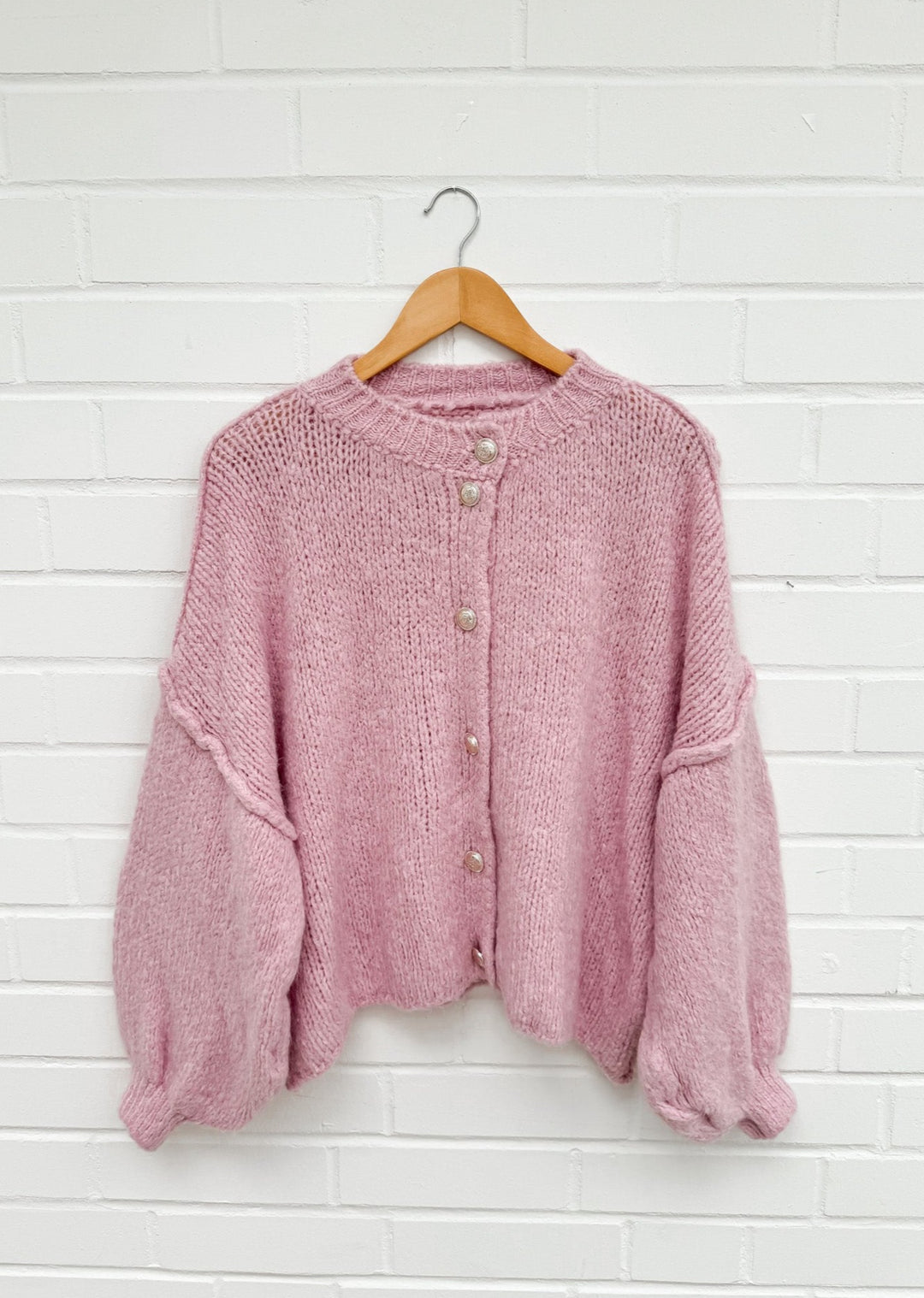 KURZE STRICKJACKE MAIRA - rosa