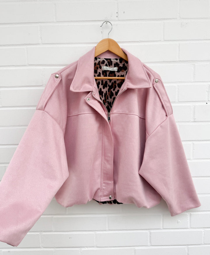 WILDLEDEROPTIK BALLON JACKE JOY - rosa