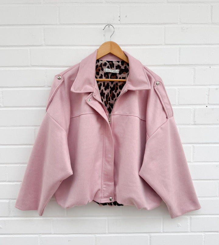 WILDLEDEROPTIK BALLON JACKE JOY - rosa