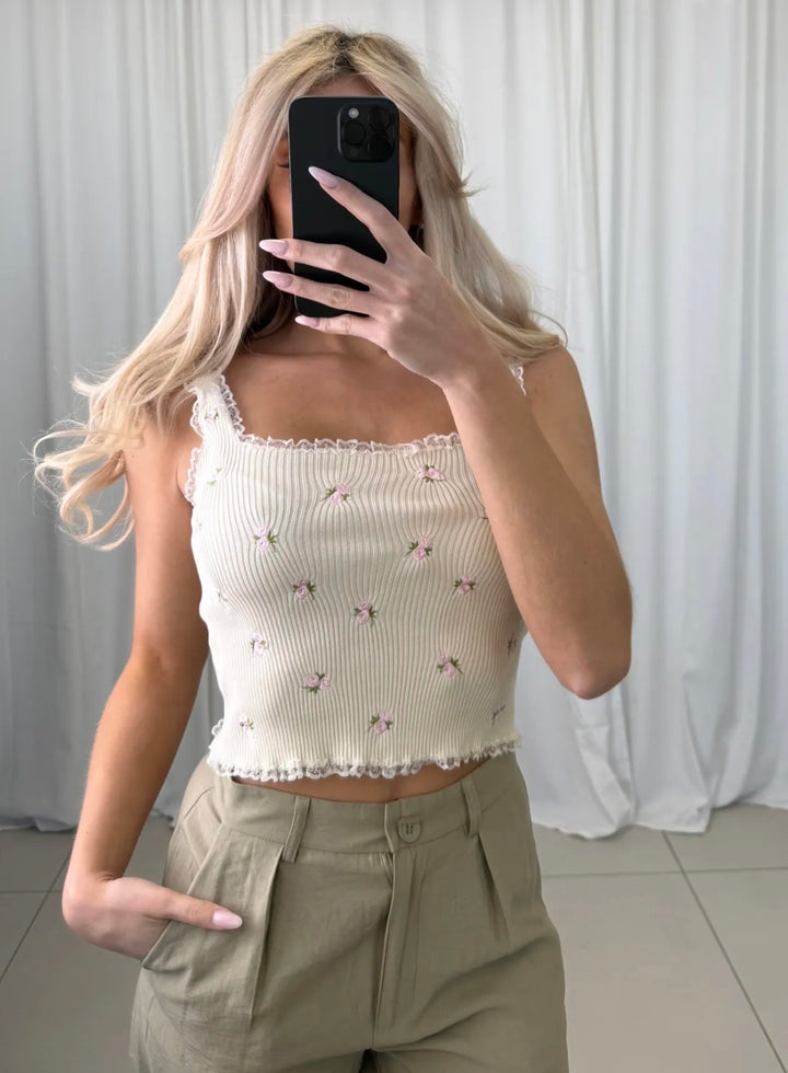 TOP LACE ROSE - versch. Farben