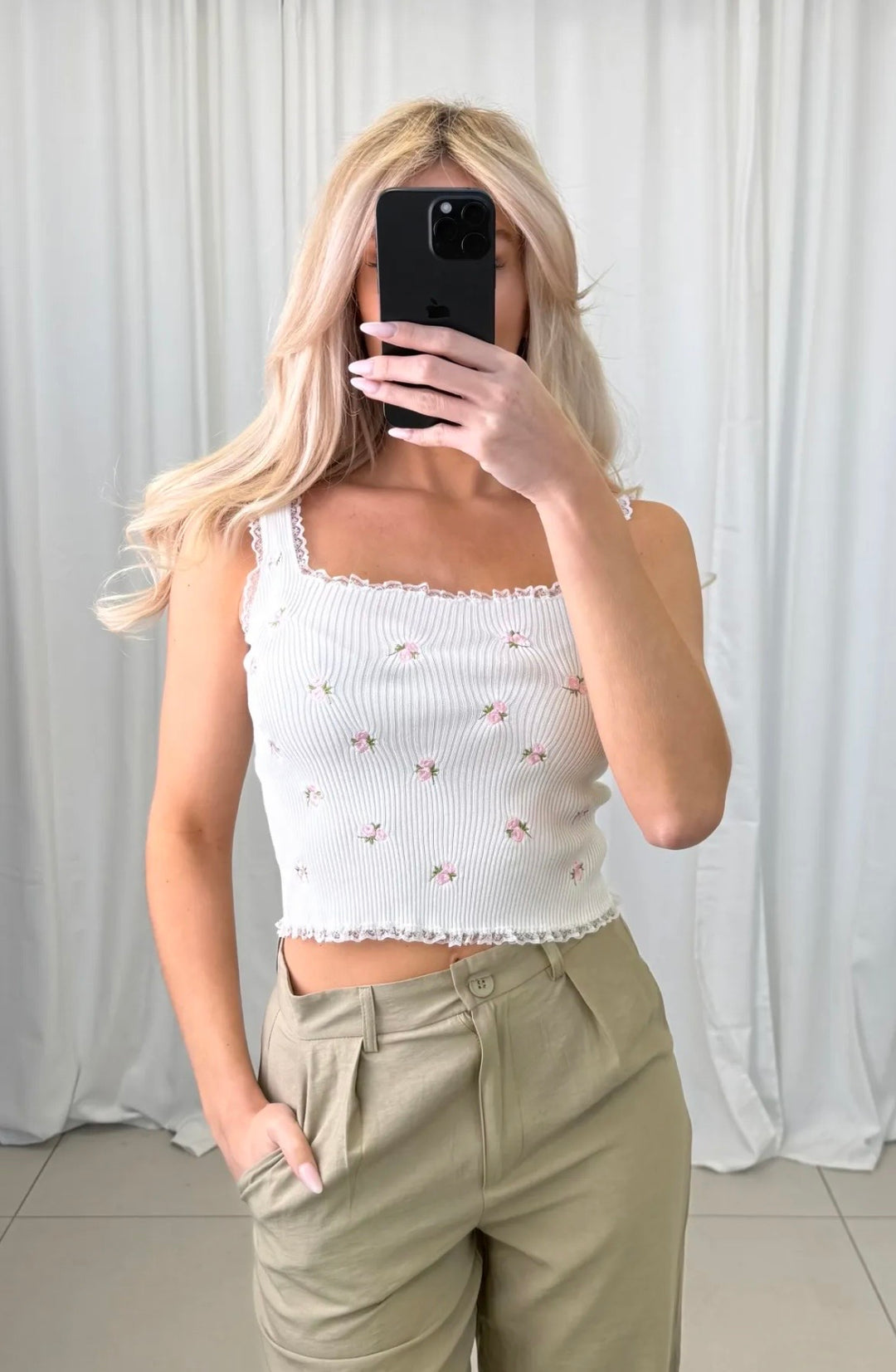 TOP LACE ROSE - versch. Farben