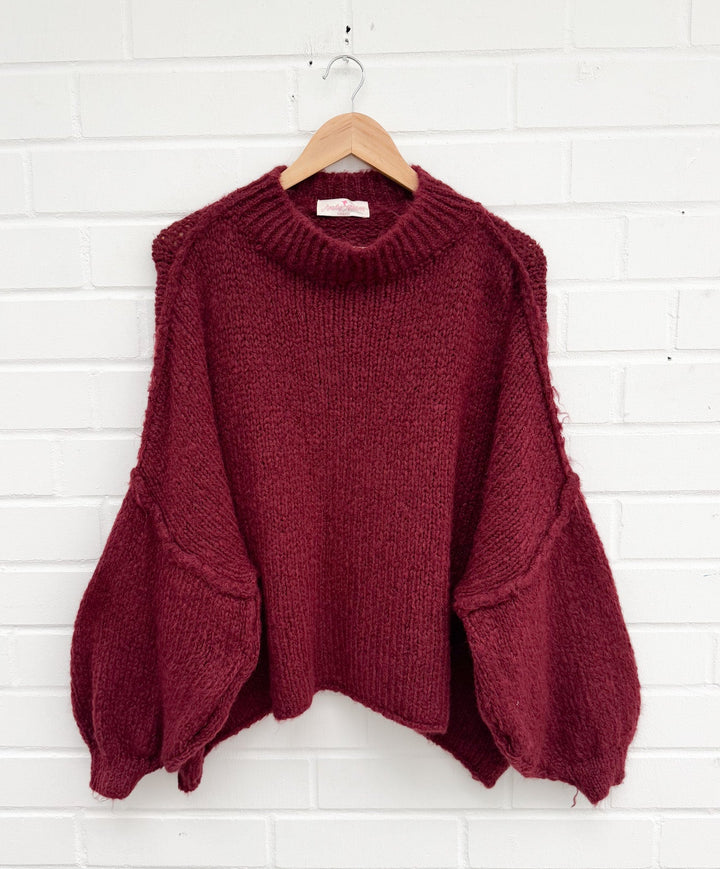 OVERSIZE STRICKPULLOVER MID MAIRA - versch. Farben
