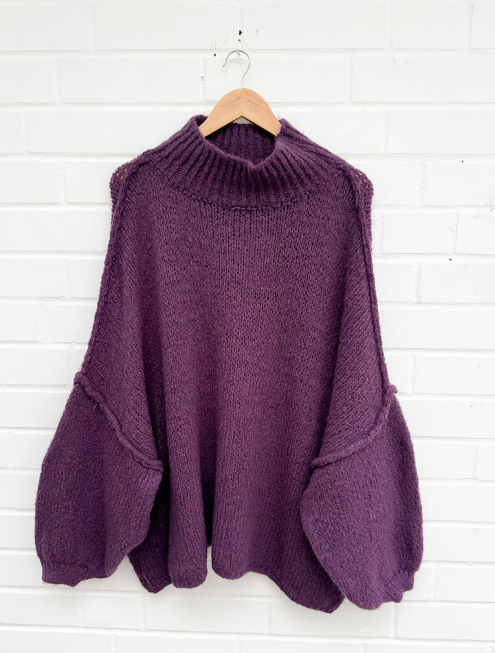 LANGER OVERSIZE STRICKPULLOVER MAIRA - versch. Farben