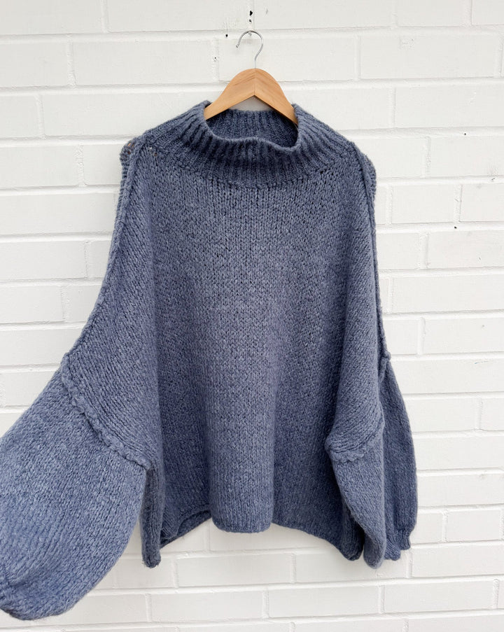 LANGER OVERSIZE STRICKPULLOVER MAIRA - versch. Farben