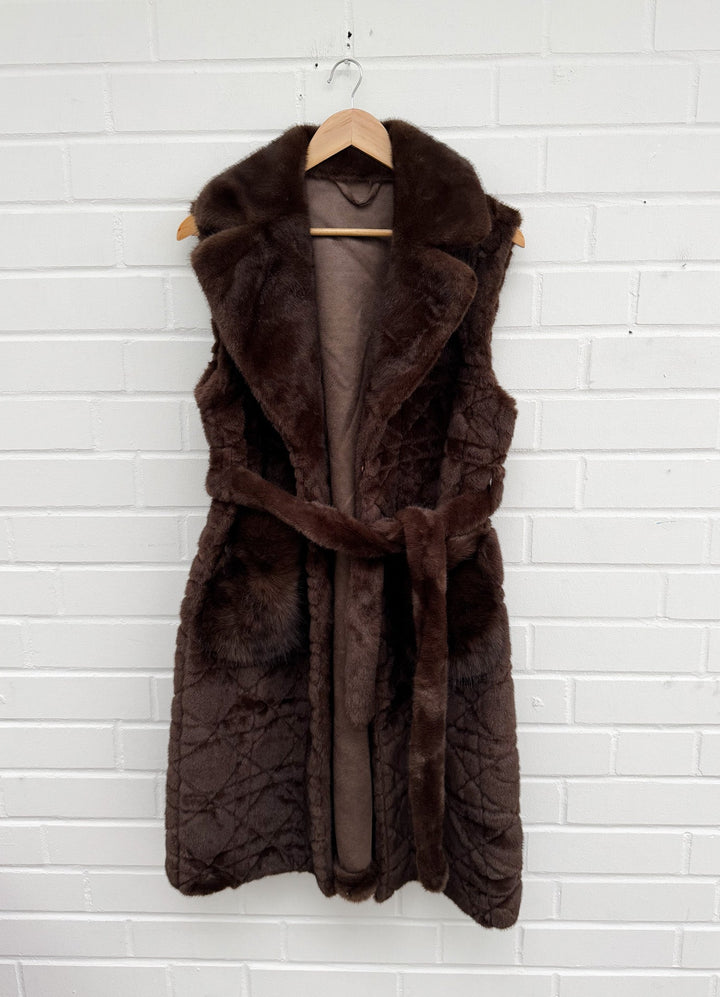 LANGE KUNSTFELL WESTE - versch. Farben