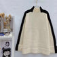 STRICKPULLOVER BLACK LINE- creme