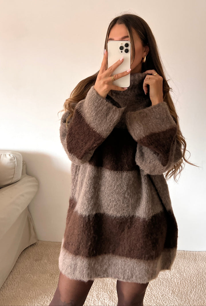 LONGPULLOVER COZY MIT STREIFEN - versch. Farben