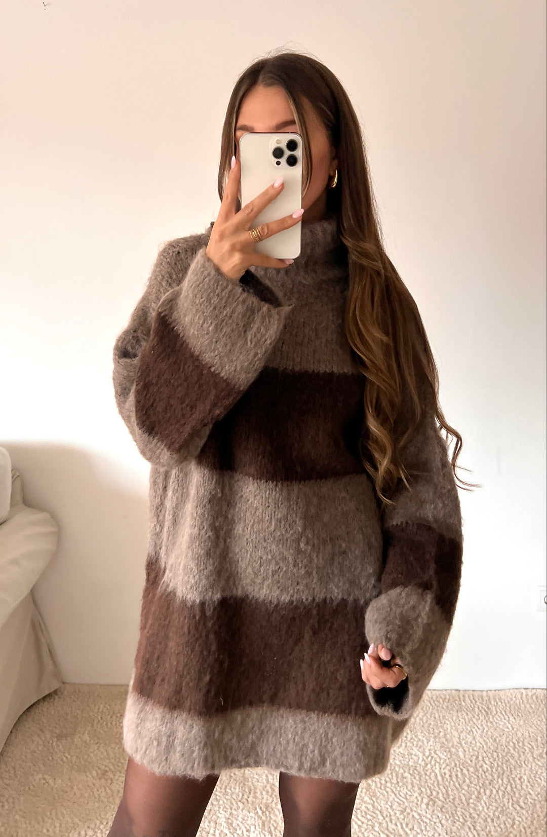 LONGPULLOVER COZY MIT STREIFEN - versch. Farben