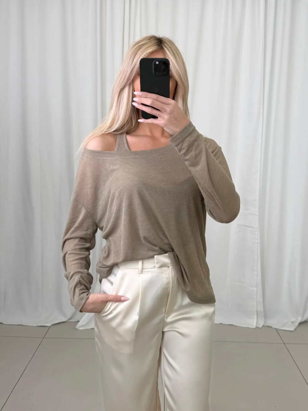 LOCKERES VISKOSE LONGSLEEVE mit Top - versch. Farben